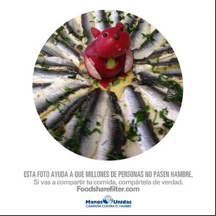 Boquerones y #FoodShareFilter. Foto: Marisa Elosua