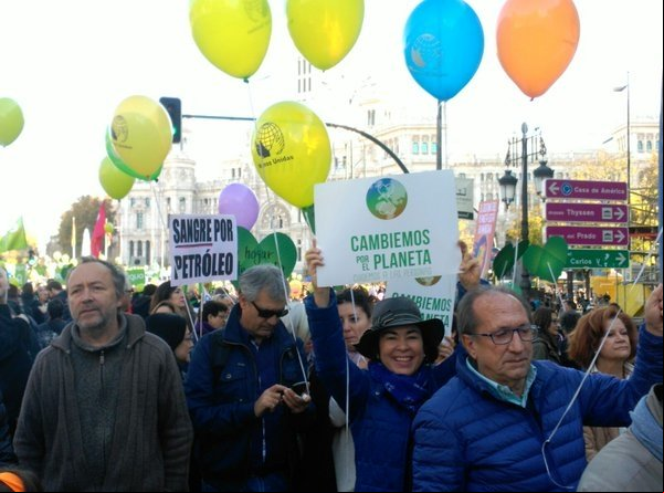Manos Unidas en la participación de la Marcha Mundial por el Clima de Madrid- Foto Claudia Beltrán- Manos Unidas