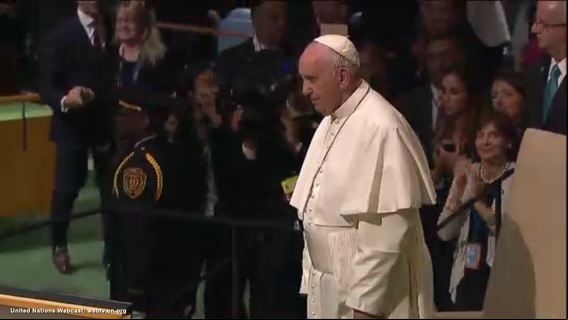 El Papa Francisco al finalizar su intervención