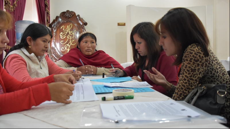 Programa Defensoría de la Mujer del Centro Juana Azurduy (CJA) Sucre, Bolivia. Foto: Manos Unidas