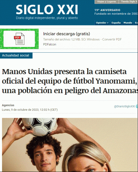 https://www.diariosigloxxi.com/texto-ep/mostrar/20231009120226/manos-unidas-presenta-camiseta-oficial-equipo-futbol-yanomami-poblacion-peligro-amazonas