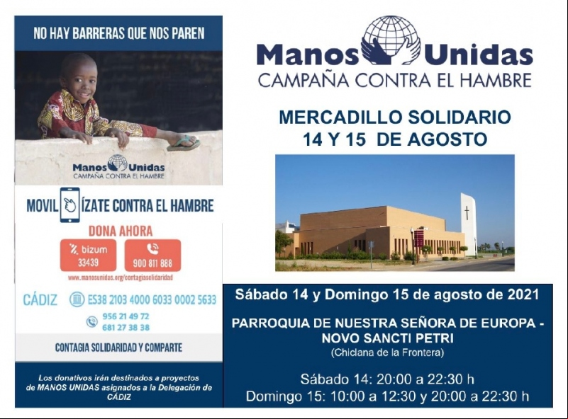 Contagia solidaridad con Manos Unidas-Mercadillo solidario en Cádiz