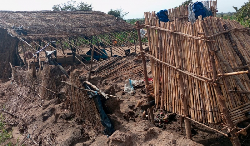 Destrozos provocados por el ciclón Jude en Mozambique. Fotografía: Manos Unidas