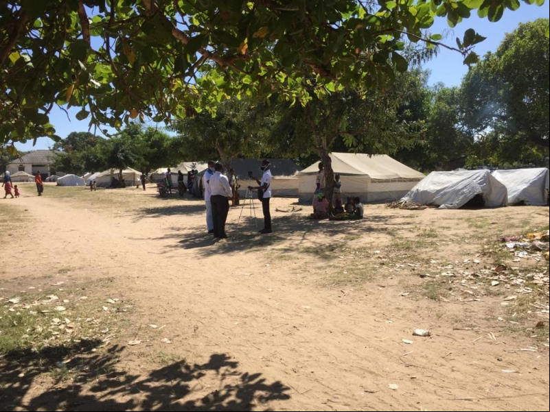 Campo de desplazados por el conflicto de Cabo Delgado. Foto: Manos Unidas/Diócesis de Nacala 