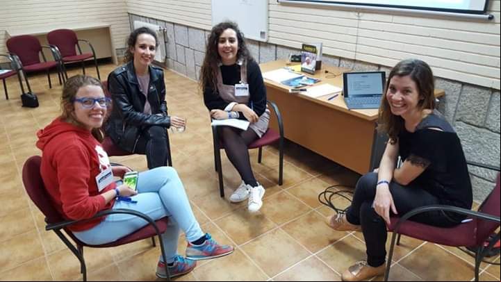 Las jóvenes que participan en las actividades programadas en la COP24. Foto Marta Isabel González/Manos Unidas