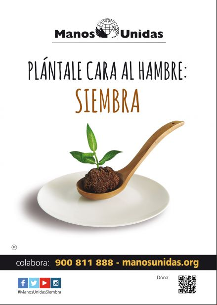 Cartel de la campaña 57 de Manos Unidas, creado por Tresa Calbó