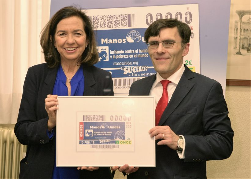 Imagen del Cupón de la ONCE dedicado al 60 aniversario de Manos Unidas. Foto:ONCE 