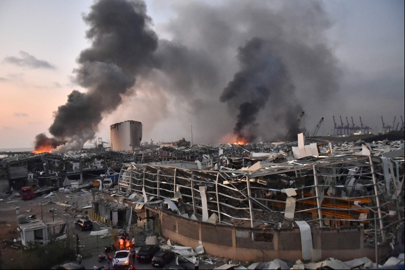 Explosiones en Beirut. Foto tomada de AFP