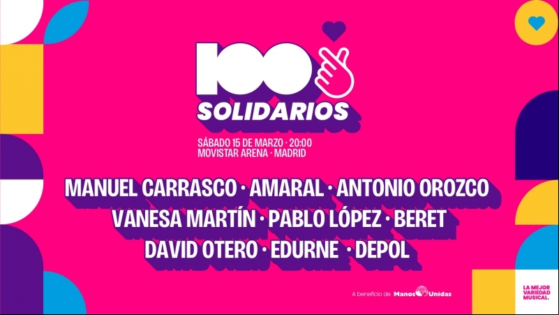 ‘CADENA 100: SOLIDARIOS’ se celebrará el 15 de marzo en el Movistar Arena