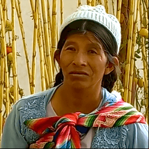 Celia Mamani, beneficiaria del proyecto de ACLO y Manos Unidas en Bolivia