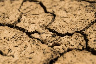 Tierra seca y agrietada