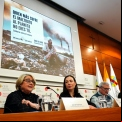 De izquierda a derecha: Ana Ruiz Ruiz, presidenta delegada de Manos Unidas Valencia; Carmen Puerto Rentero, directora del Palacio de Colomina CEU; Manuel Fernández García, Padres Blancos / Misioneros de África; y  Ferrán Lluch, sacerdote y biólogo. 