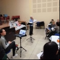Isabel Moleres, voluntaria de Manos Unidas Valencia, dirigiendo unas palabras a los asistentes. 