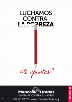 Cartel de la campaña 56 de Manos Unidas- Autor Alfredo León
