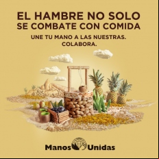 Imagen de esta campaña especial de Manos Unidas. Agencia TBWA