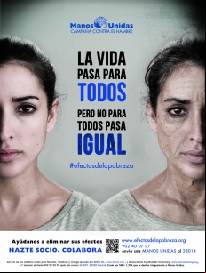 Cartel de la campaña "Efectos de la Pobreza" (2013/14)