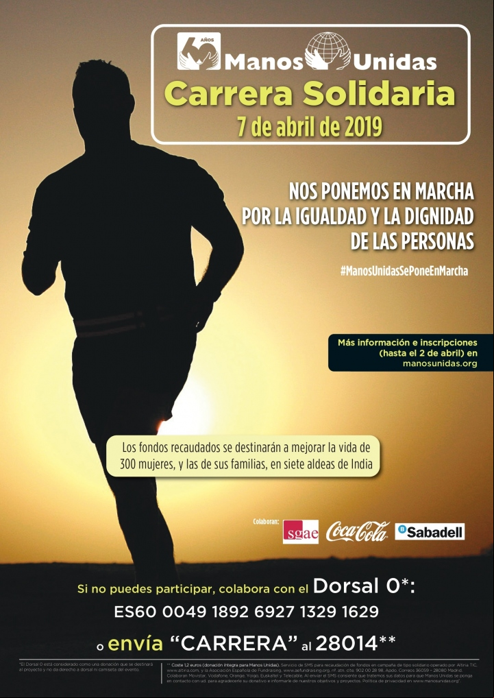 Cartel oficial de la carrera solidaria 60 aniversario