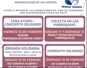 Actividades del Arciprestazgo Las Fuentes a favor de Manos Unidas