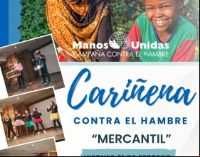 Cartel Festival Solidario a beneficio de Manos Unidas en Cariñena