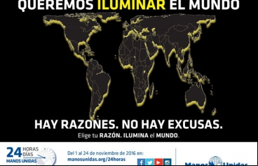 "Queremos iluminar el mundo" pretende sensibilizar a la población de la injusticia del hambre en el mundo.