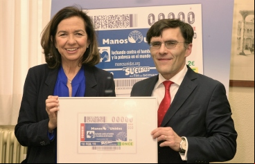 Imagen del Cupón de la ONCE dedicado al 60 aniversario de Manos Unidas. Foto:ONCE 