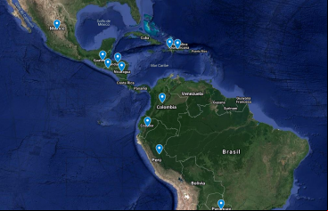 Mapa de los proyectos de emergencia contra el coronavirus en América Latina