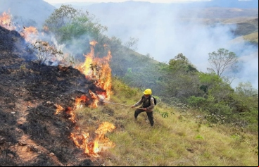 Foto de los incendios que arrasaron Bolivia en agosto, obtenida de la web del Gobierno andino