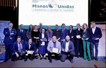 Premiados en la ceremonia de Entrega de Premios Manos Unidas 65 Aniversario. Foto: Javier Mármol