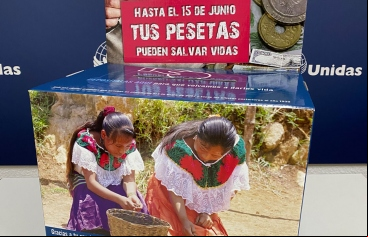 Campaña conjunta recogida pesetas Santander Manos Unidas