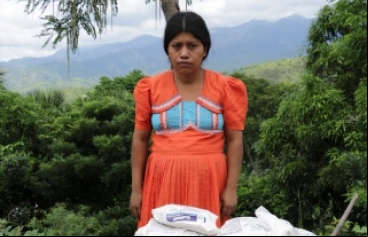 Una imagen de las afectadas por el Caso Camotán de denuncia contra el Derecho a la Alimentación de Guatemala. Foto Marta Isabel González/Manos Unidas