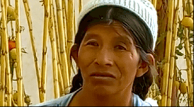 Celia Mamani, beneficiaria del proyecto de ACLO y Manos Unidas en Bolivia