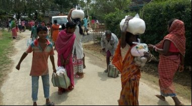 Entrega de ayuda de emergencia en Patna_Foto:Manos Unidas/Jesuitas