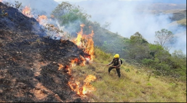 Foto de los incendios que arrasaron Bolivia en agosto, obtenida de la web del Gobierno andino