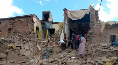 ​  Destrucción por el terremoto en Marruecos. Foto: Manos Unidas ONG