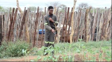Mduduzi Dube, beneficiario en Zimbabue. Foto: Manos Unidas