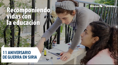 Guerra de Siria. Estudiantes en Homs y Damasco Foto:Manos Unidas