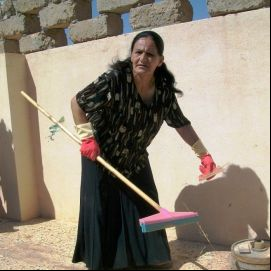Mujer iraquí en un cursillo de medioambiente.
