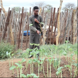 Mduduzi Dube, beneficiario en Zimbabue. Foto: Manos Unidas